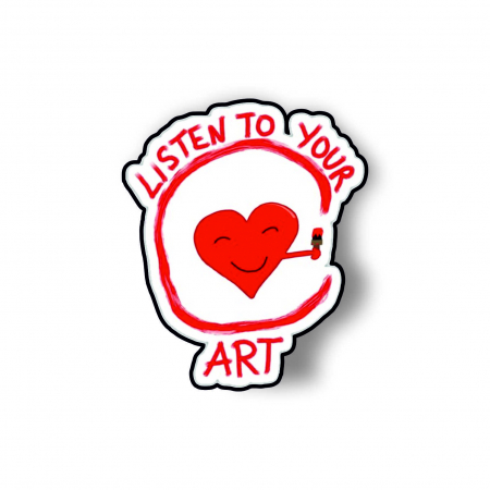 Insigne/Brose - Insigna personalizata cu brosa Listen to your art