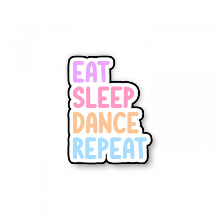 Insigne/Brose - Insigna personalizata cu brosa Eat, Sleep, Dance