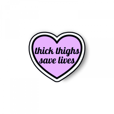 Insigne/Brose - Insigna personalizata cu brosa Thick thighs save lives