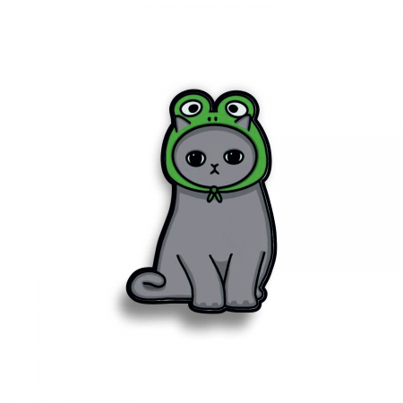 Insigne/Brose - Insigna personalizata cu brosa Frog cat