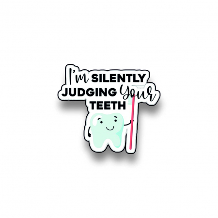 Insigne/Brose - Insigna personalizata cu brosa Judging your teeth
