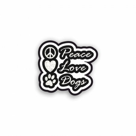 Insigne/Brose - Insigna personalizata cu brosa Peace love dogs