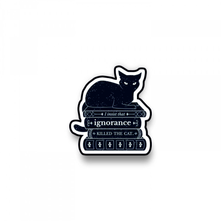 Insigne/Brose - Insigna personalizata cu brosa Ignorance killed the cat