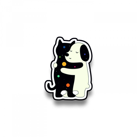 Insigna personalizata cu brosa Dogs and cats