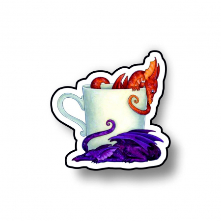 Insigne/Brose - Insigna personalizata cu brosa Dragons in teacup