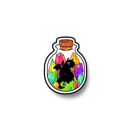 Insigne/Brose - Insigna personalizata cu brosa Dragon in a bottle