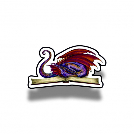 Insigne/Brose - Insigna personalizata cu brosa Dragon on a book