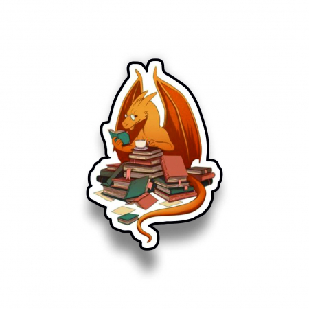 Insigne/Brose - Insigna personalizata cu brosa Dragon with books