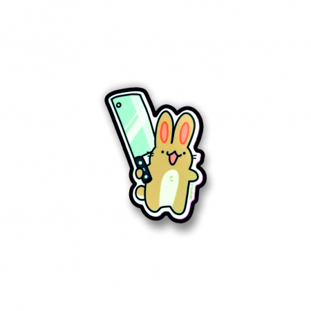 Insigna personalizata cu brosa Bunny knife