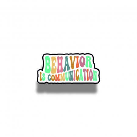 Insigne/Brose - Insigna personalizata cu brosa Behavior is communication