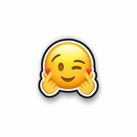 Insigne/Brose - Insigna personalizata cu brosa Emoji love