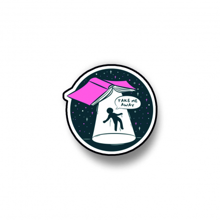 Insigna personalizata cu brosa Take me away