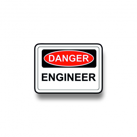 Insigne/Brose - Insigna personalizata cu brosa Danger, Engineer