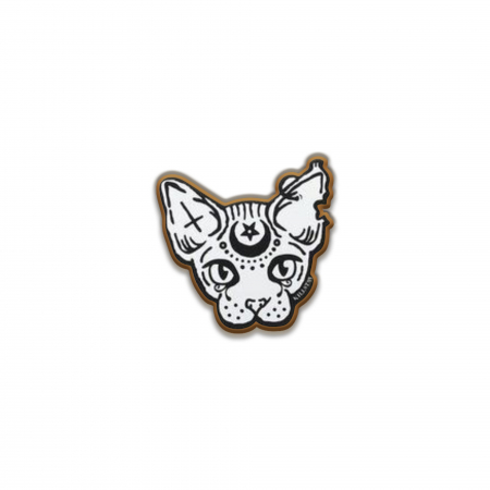Insigne/Brose - Insigna personalizata cu brosa Magic Cat