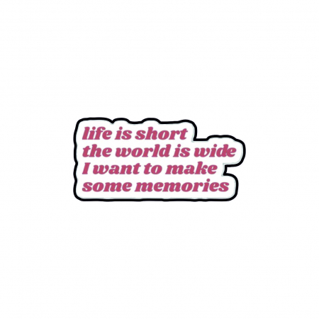 Insigne/Brose - Insigna personalizata cu brosa Life is short