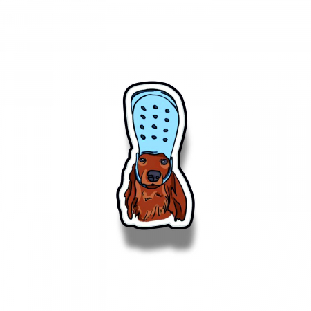 Insigne/Brose - Insigna personalizata cu brosa Crocs dog
