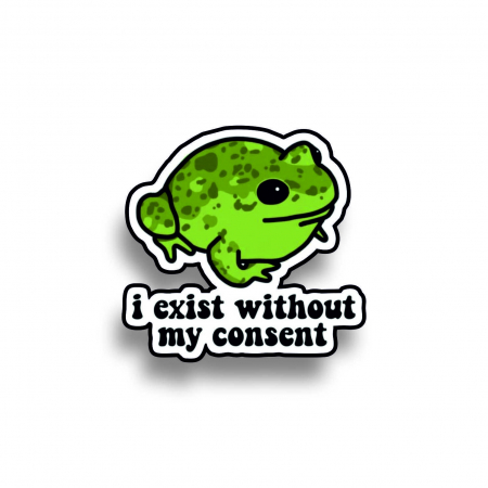 Insigne/Brose - Insigna personalizata cu brosa I exist without my consent