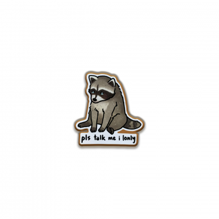 Insigne/Brose - Insigna personalizata cu brosa Lonely Raccoon