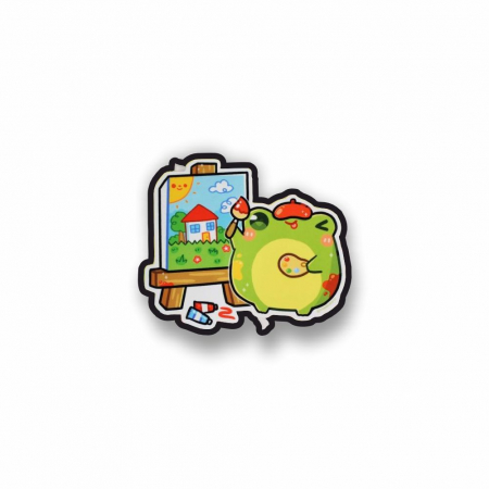 Insigne/Brose - Insigna personalizata cu brosa Frog painter