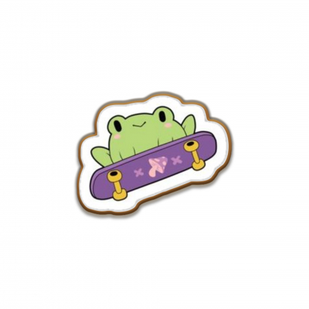 Insigne/Brose - Insigna personalizata cu brosa Funky frog model 4