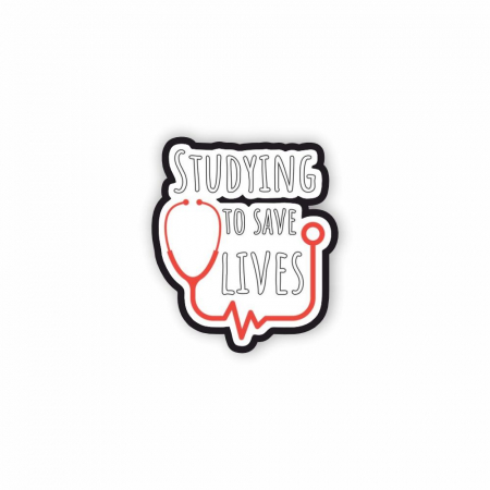 Insigne/Brose - Insigna personalizata cu brosa Studying to save lives