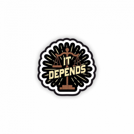 Insigne/Brose - Insigna personalizata cu brosa It depends