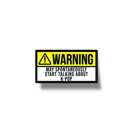 Insigne/Brose - Insigna personalizata cu brosa Warning kpop