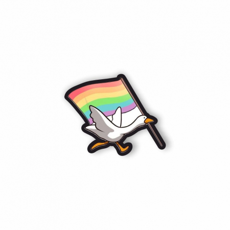 Insigne/Brose - Insigna personalizata cu brosa Gay goose