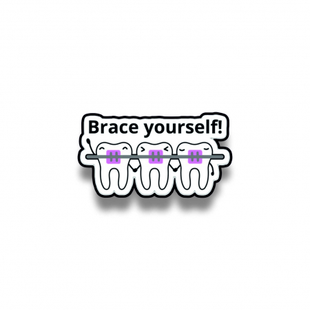 Insigne/Brose - Insigna personalizata cu brosa Brace yourselves