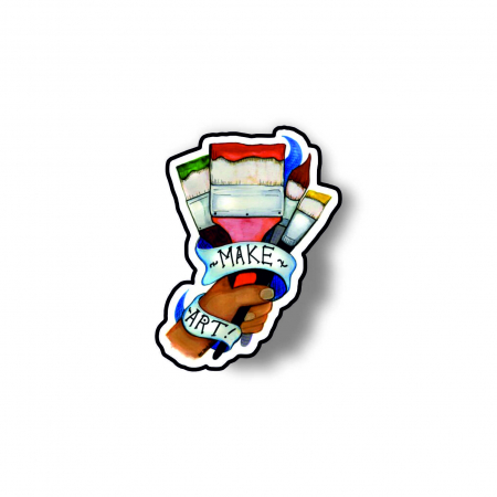 Insigna personalizata cu brosa Make art