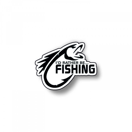 Insigne/Brose - Insigna personalizata cu brosa I'd rather be fishing