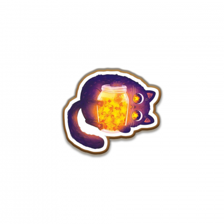 Insigne/Brose - Insigna personalizata cu brosa Playful cat