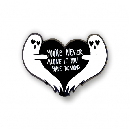 Insigne/Brose - Insigna personalizata cu brosa You`re never alone