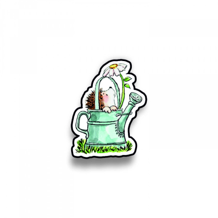 Insigna personalizata cu brosa Spring Hedgehog
