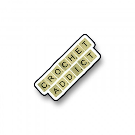Insigne/Brose - Insigna personalizata cu brosa Crochet addict