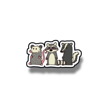 Insigne/Brose - Insigna personalizata cu brosa Trash kitties