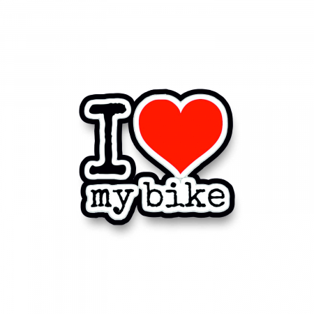 Insigne/Brose - Insigna personalizata cu brosa I love my bike