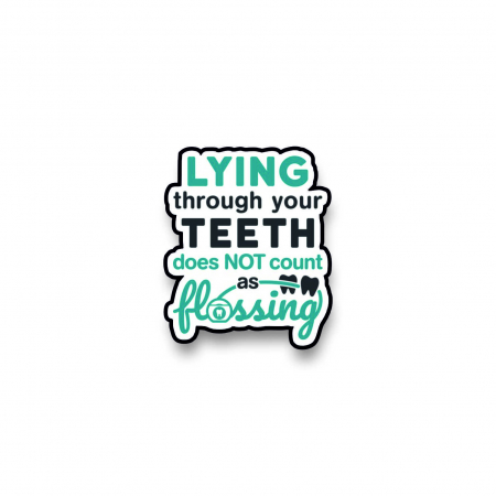 Insigne/Brose - Insigna personalizata cu brosa Lying through your teeth