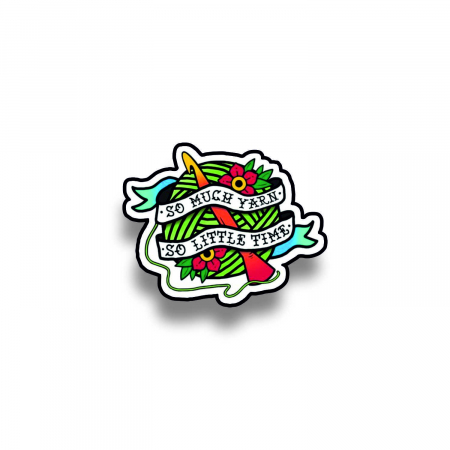 Insigne/Brose - Insigna personalizata cu brosa So much yarn