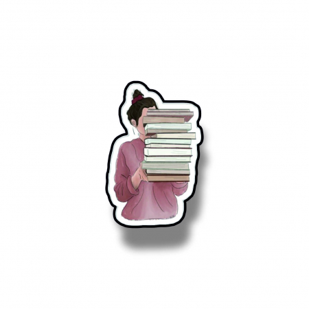 Insigne/Brose - Insigna personalizata cu brosa Girl with books