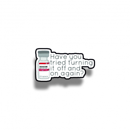 Insigne/Brose - Insigna personalizata cu brosa Turn off and on