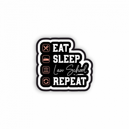 Insigne/Brose - Insigna personalizata cu brosa Eat sleep law school
