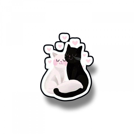 Insigne/Brose - Insigna personalizata cu brosa Cat love