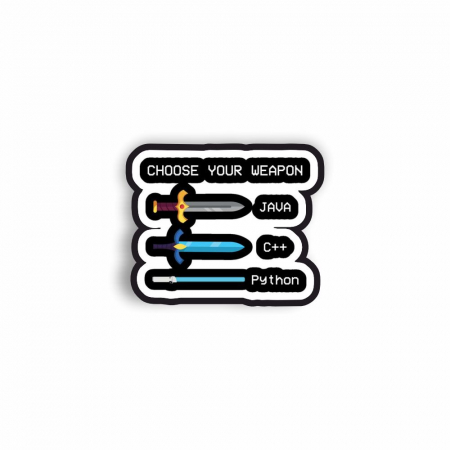Insigne/Brose - Insigna personalizata cu brosa Choose your weapon