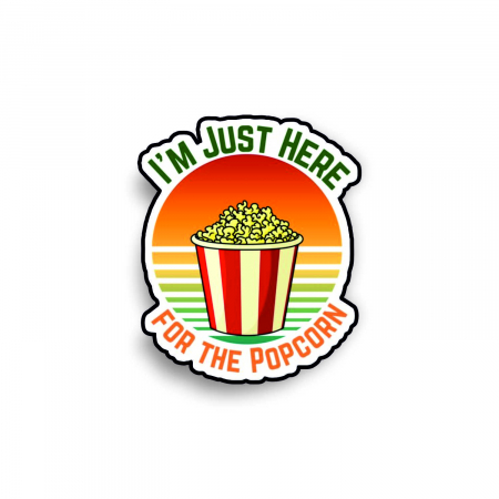 Insigne/Brose - Insigna personalizata cu brosa I'm just here for the popcorn
