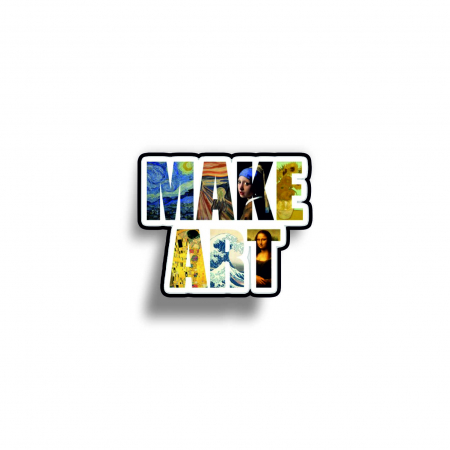 Insigne/Brose - Insigna personalizata cu brosa Make art Van gogh