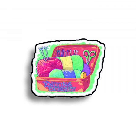 Insigne/Brose - Insigna personalizata cu brosa Knitting enthusiast