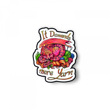 Insigne/Brose - Insigna personalizata cu brosa It demands more yarn