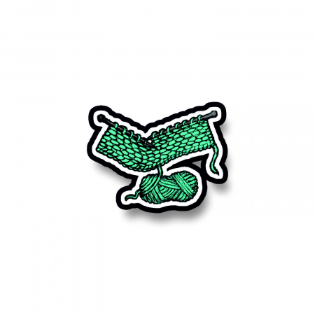 Insigne/Brose - Insigna personalizata cu brosa Hook and yarn