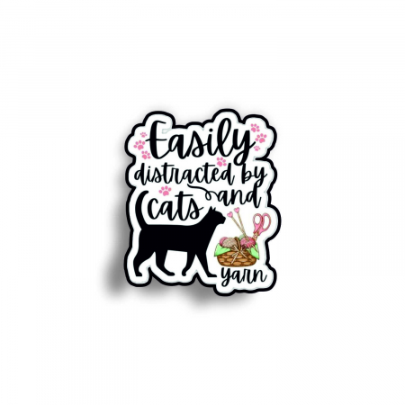 Insigne/Brose - Insigna personalizata cu brosa Cats and yarn